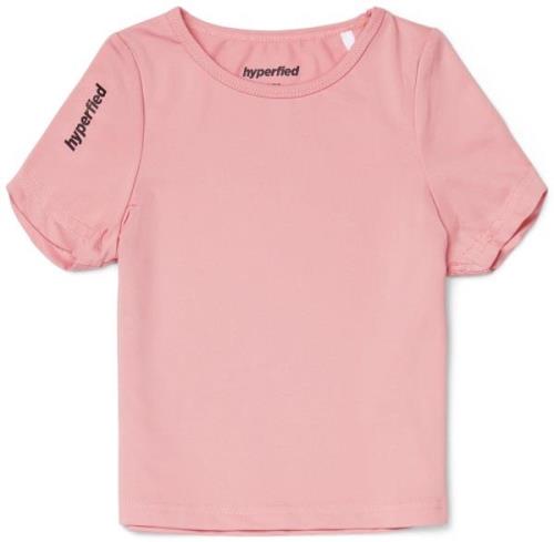 Hyperfied Short Sleeve Logo Top, Blush 134-140