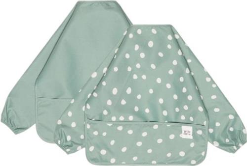 Petite Chérie Langärmliges Lätzchen 2er-Pack, Light Green