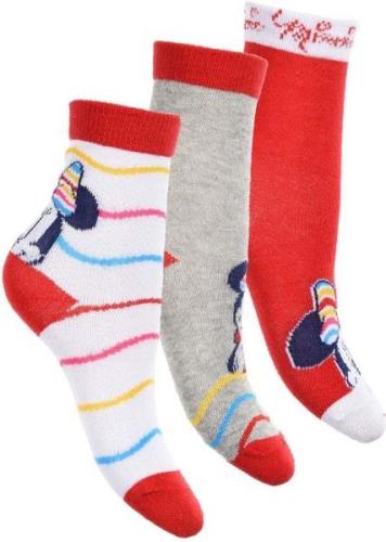 Disney Socken Minnie Maus 3er-Pack, Rot, 31-34