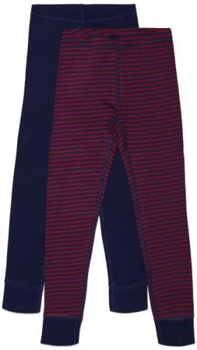 Luca &  Lola Toto Lange Unterhose 2er-Pack, Navy/Stripes 146–152