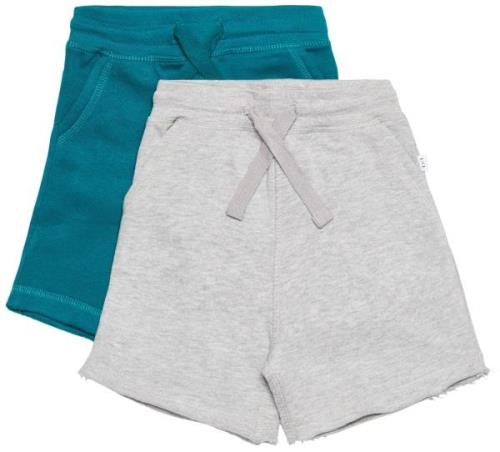 Luca &  Lola Fabriano Shorts 2er-Pack, Grey Melange/Deep Lake 122-128