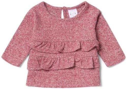 Luca &  Lola Asia Pullover Baby, Dark Pink Melange 56