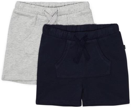 Luca &  Lola Ricolo Shorts 2er Pack, Navy/Grey Melange 80