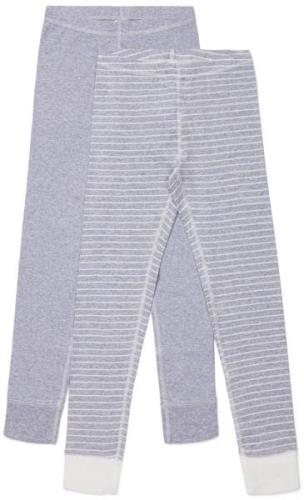 Luca &  Lola Toto Lange Unterhose 2er-Pack, Grey/Stripes 134–140