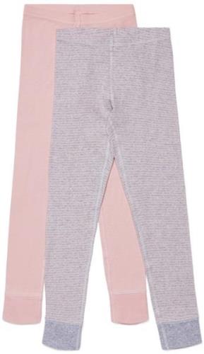 Luca &  Lola Toto Lange Unterhose 2er-Pack, Pink/Stripes 146–152