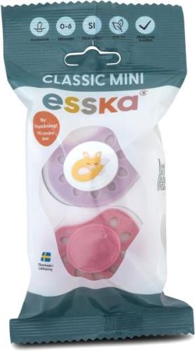 Esska Classic Mini Schnuller Fuchs Silikon 2er-Pack, Rosa