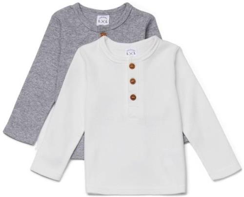 Luca &  Lola Rocco Langarmshirt Mit Knopfleiste 2er-Pack, Grey 56