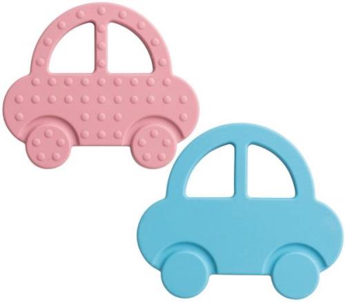 RÄTT START Beißringe 2er-Pack Rosa Auto und Blaues Auto, Multi, Beißsp...