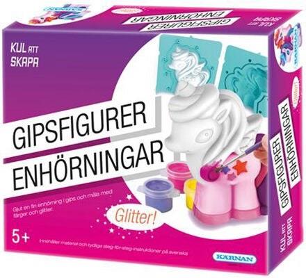 Kärnan Gipsfigur Einhorn Glitzer