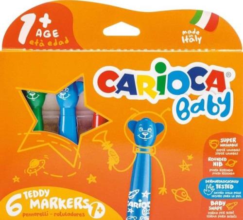 Carioca Teddystifte 6er-Pack