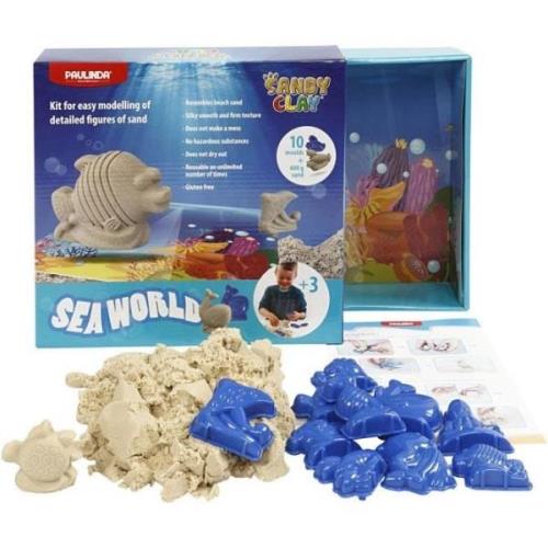 Sandy Clay Modelliersand Sea World Set, Beige