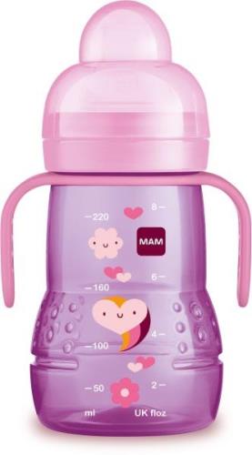 MAM Trainer Babyflasche 220 ml, Rosa