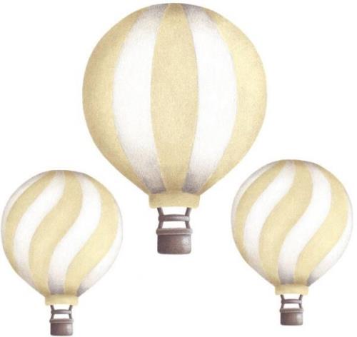 Stickstay Vintage Balloon Set Wandsticker, Lemon