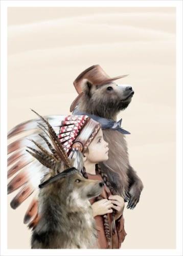 Linn Wold Poster 50x70 Kleiner Headdress