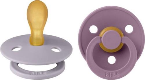 BIBS Colour Schnuller 2er-Pack Latex Größe 2, Fossil Grey/Mauve