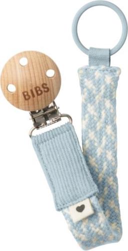 BIBS Braid Schnullerhalter, Baby Blue/Ivory