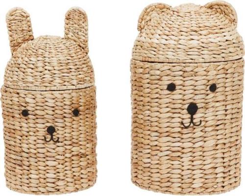 OYOY Bear &  Rabbit Aufbewahrungskorb 2er-Pack, Nature