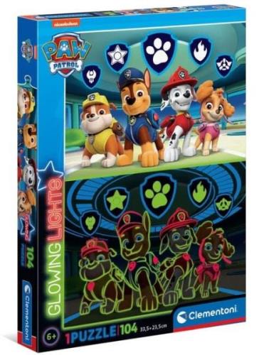 Clementoni Glowing Paw Patrol Kinderpuzzle 104 Teile