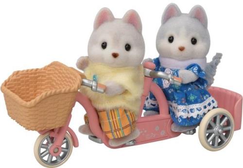 Sylvanian Families Tandem-Fahrrad-Set Geschwister Husky