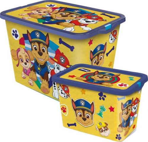 Paw Patrol Aufbewahrungsboxen Set 23l &  7l, Gelb