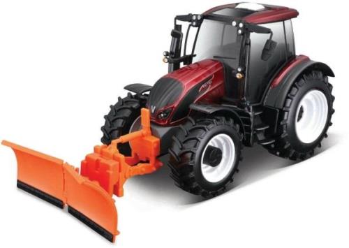 Bburago 1:32 Valtra Farm Traktor N174 mit Schneepflug