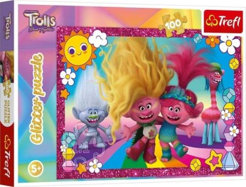 Trefl Trolls Glitter Puzzle 100 Teile