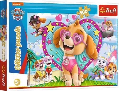 Trefl Paw Patrol Glitter Puzzle 100 Teile