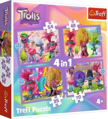 Trefl Trolls 3 Puzzles 4-in-1