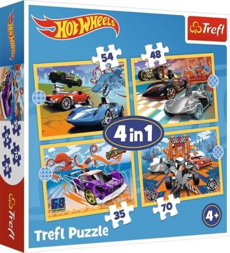 Trefl Hot Wheels Puzzles 4-in-1