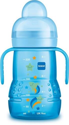 MAM Trainer Babyflasche 220 ml, Blau