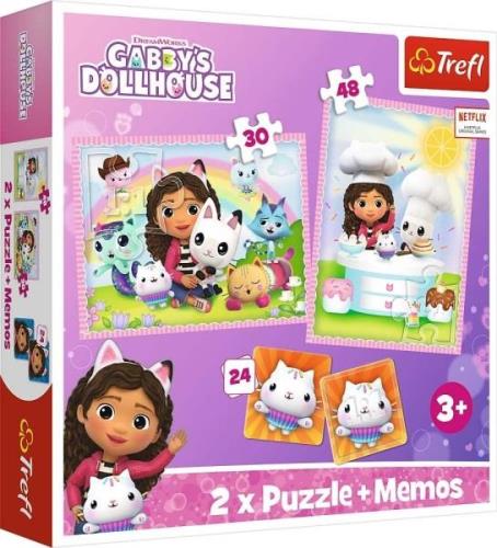 Trefl Gabby's Dollhouse Puzzles 2-in-1 + Memo-Spiel