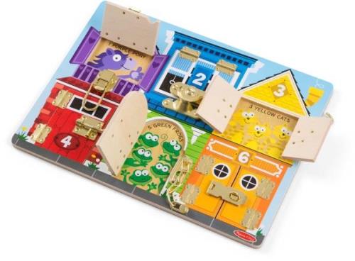 Melissa &  Doug Verschlussplatte mit 6 Türchen und Tieren