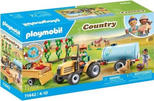 Playmobil 71442 Country Baukasten Traktor mit Anhänger und Wassertank