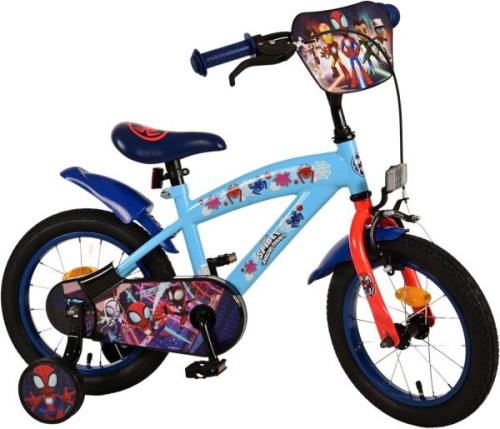 Marvel Spidey And His Amazing Friends Kinderfahrrad 14 Zoll, Blau/Rot