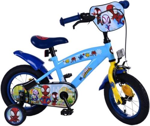 Marvel Spidey And His Amazing Friends Kinderfahrrad 12 Zoll, Blau/Gelb