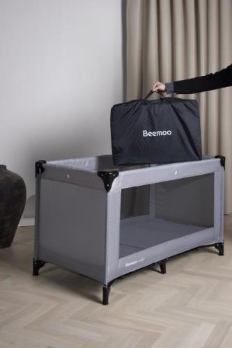 Beemoo CARE Reisebett inkl. Matratze, Grey/Grey