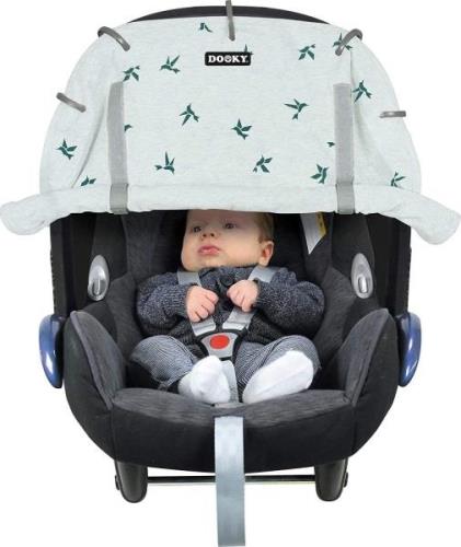 Dooky Universal Sonnenverdeck für Kinderwagen, Swalow Grey