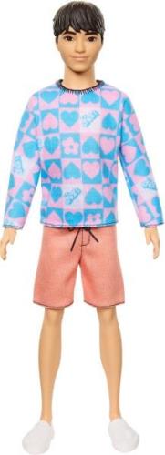 Barbie Fashionistas Ken Puppe mit Blau-Rosa Pullover