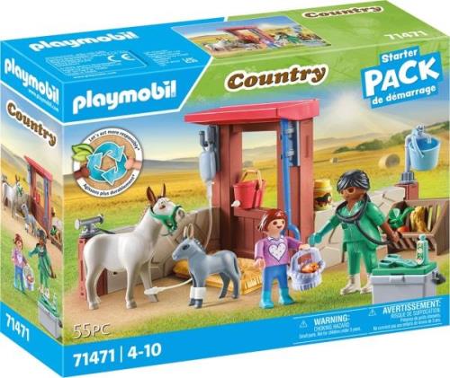 Playmobil 71471 Country Starter Pack Bausatz Tierarzteinsatz bei den E...