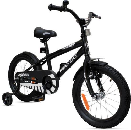 Pinepeak Kinderfahrrad 16 Zoll Aiden, Schwarz