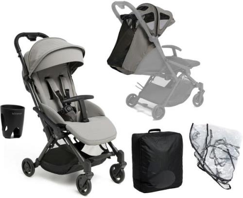 Beemoo Easy Fly Lux 4 Buggy mit Zubehörpaket, Stone Grey