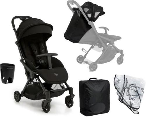 Beemoo Easy Fly Lux 4 Buggy mit Zubehörpaket, Jet Black