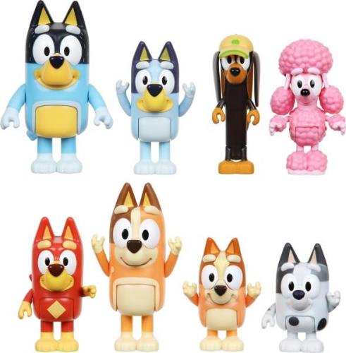 Bluey Figurenset Familie &  Freunde 8er-Pack