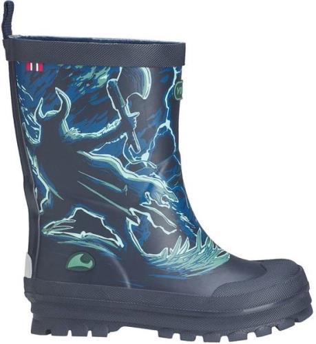 Viking Jolly Print Gummistiefel, Navy/Bluegreen, 25, Kindergummistiefe...