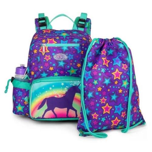 Jeva Start-Up Kinder Rucksack 15L, Rainbow Unicorn