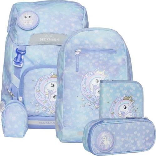 Beckmann Classic Kinder Rucksackset 22L, Unicorn Princess Ice Blue