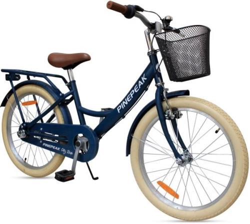 Pinepeak Retro City Kinderfahrrad 20 Zoll, Blau