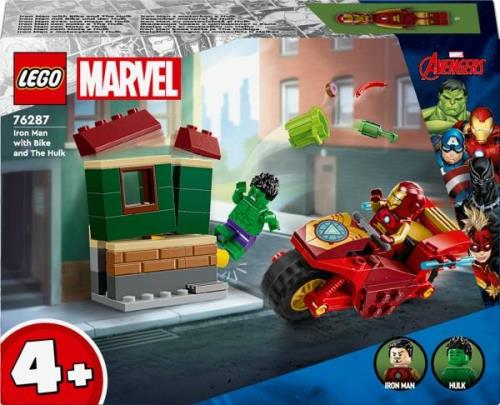 LEGO Super Heroes 76287 Iron Man mit Bike und der Hulk