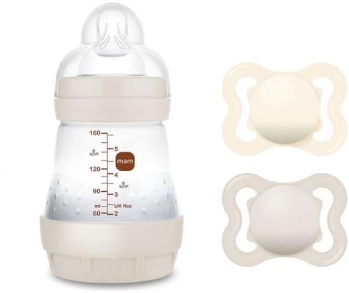 MAM Air Naturgummi Schnuller 0-6m &  Easy Start Babyflasche Anti-Kolik...