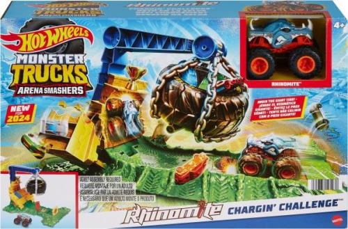 Hot Wheels Monster Trucks Arena Smashers Spielset Rhinomite